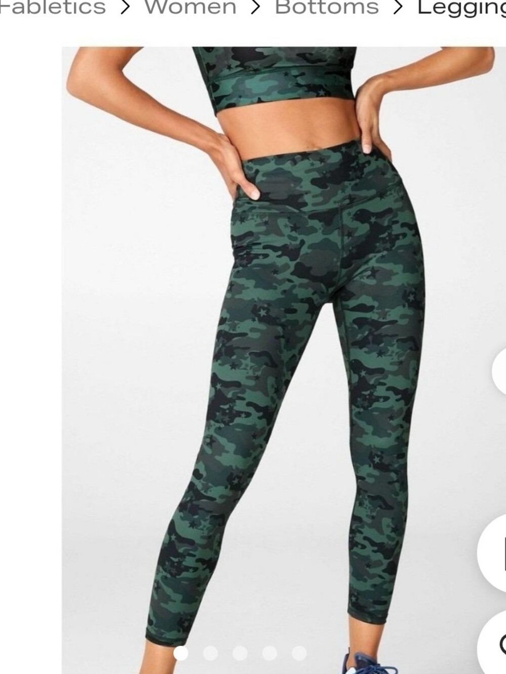 FABLETICS Camo Print Stars Powerhold Leggings - Large